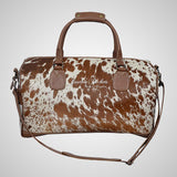 Hair On Hide Cow Leather Weekend Holdall Bag