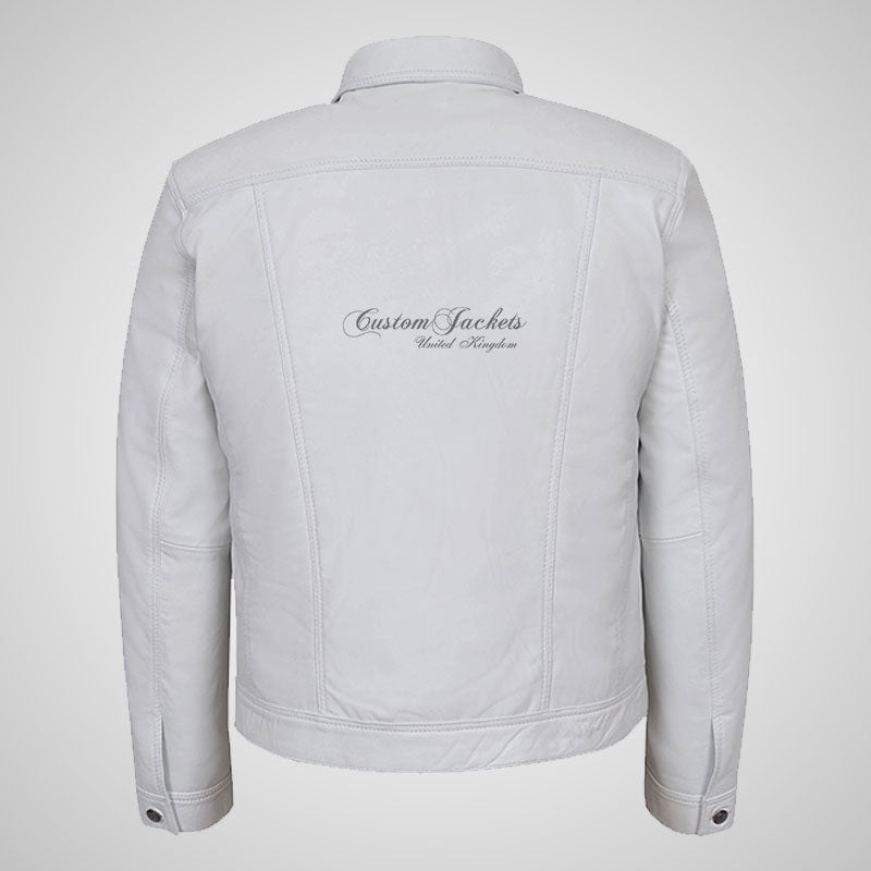 WEST Trucker Leather Jacket Denim Style Shirt Jacket – Custom Jackets