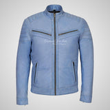 CONWY Men's Biker Leather Jacket Soft Leather Fashion Jacket