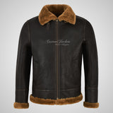 VOSTOK Men's B3 Sheepskin Flying Jacket Ginger Fur Shearling Jacket