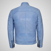 CONWY Men's Biker Leather Jacket Soft Leather Fashion Jacket