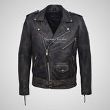 MARLON BRANDO Style Mens Biker Leather Jacket Casual Fashion Jacket