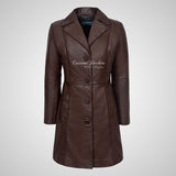 MIDDLETON Ladies Leather Coat Casual Long Blouson Jacket