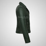 BLAZE Leather Biker Leather Jacket For Women Soft Lambskin Leather