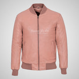 JACK Leather Bomber Jacket Varsity Jacket