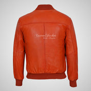 JACK Leather Bomber Jacket Varsity Jacket