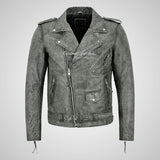 MARLON BRANDO Style Mens Biker Leather Jacket Casual Fashion Jacket