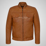 EYAM Men's Biker Leather Jacket Soft Leather Casual Fashion Jacket