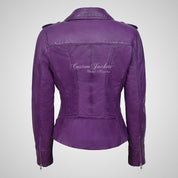 BLAZE Leather Biker Leather Jacket For Women Soft Lambskin Leather