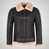 AVIATOR Men's Sheepskin Jacket Brown B3 Flying Shearling Jacket