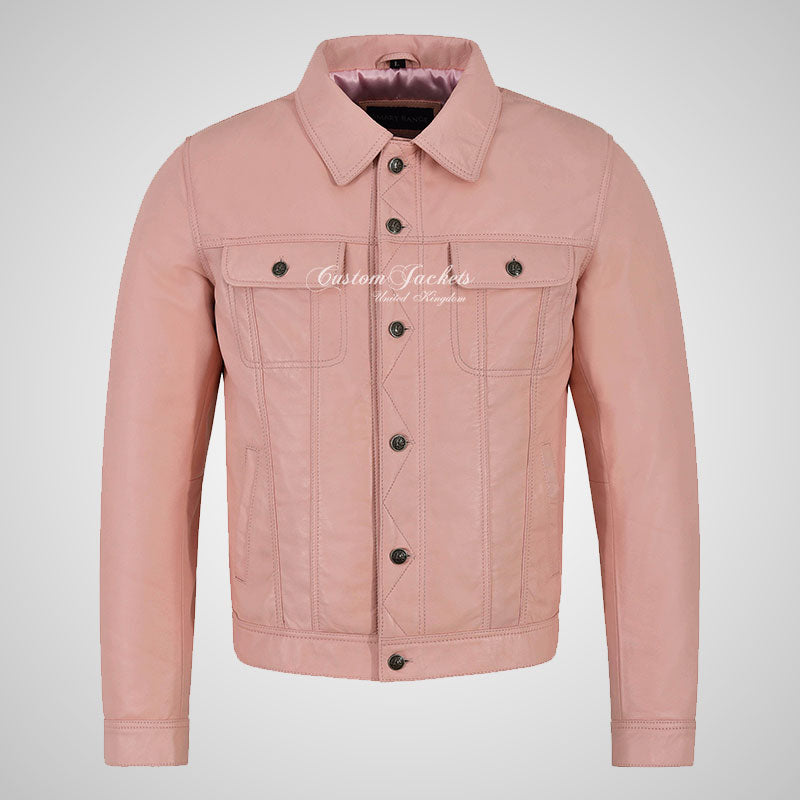 WEST Trucker Leather Jacket Denim Style Shirt Jacket