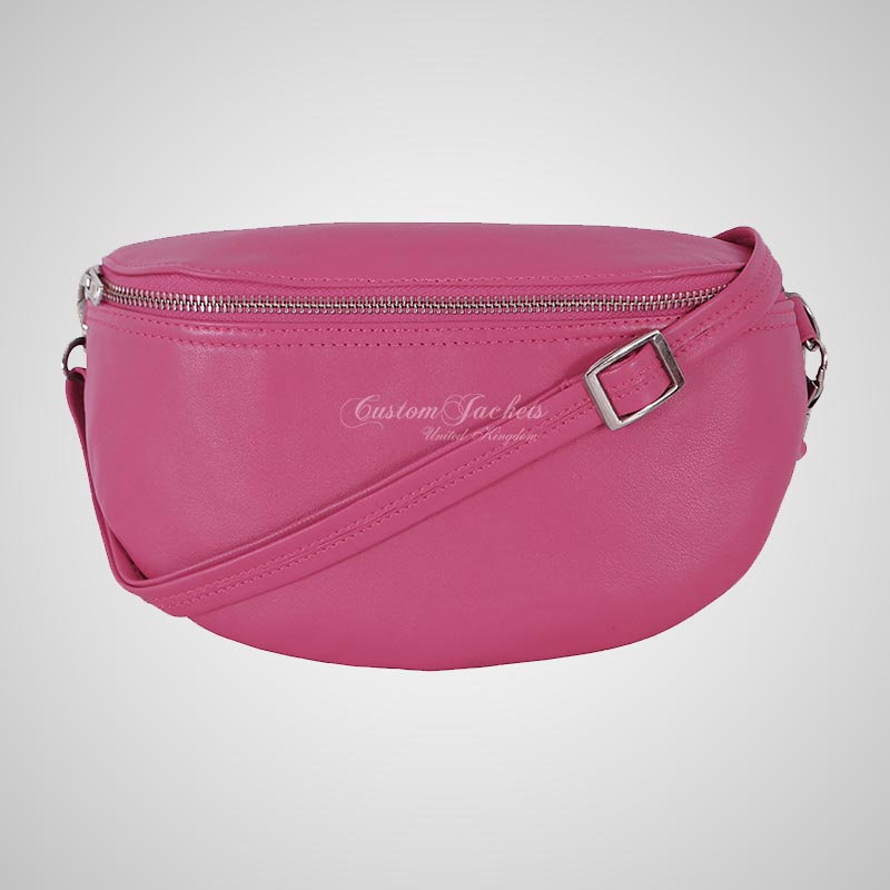 Ladies Crossbody Leather Bum Bag Fanny Pack