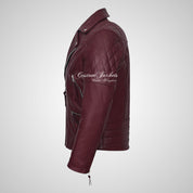 HIGHWAY Mens Leather Biker Jacket Thick Cowhide Leather Jacket