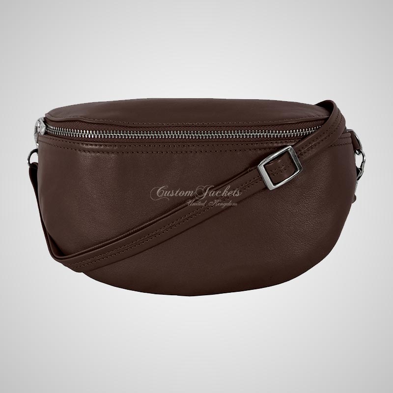Ladies Crossbody Leather Bum Bag Fanny Pack