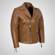 HIGHWAY Mens Leather Biker Jacket Cowhide Leather Jacket