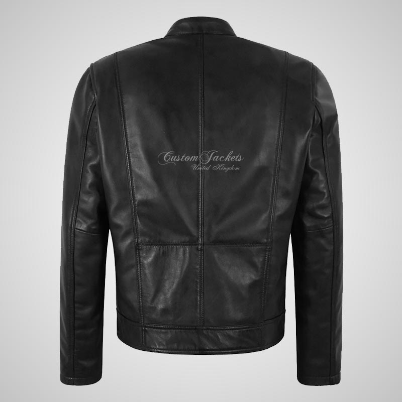 SMART RANGE Men's Biker Leather Jacket Fashion Jacket