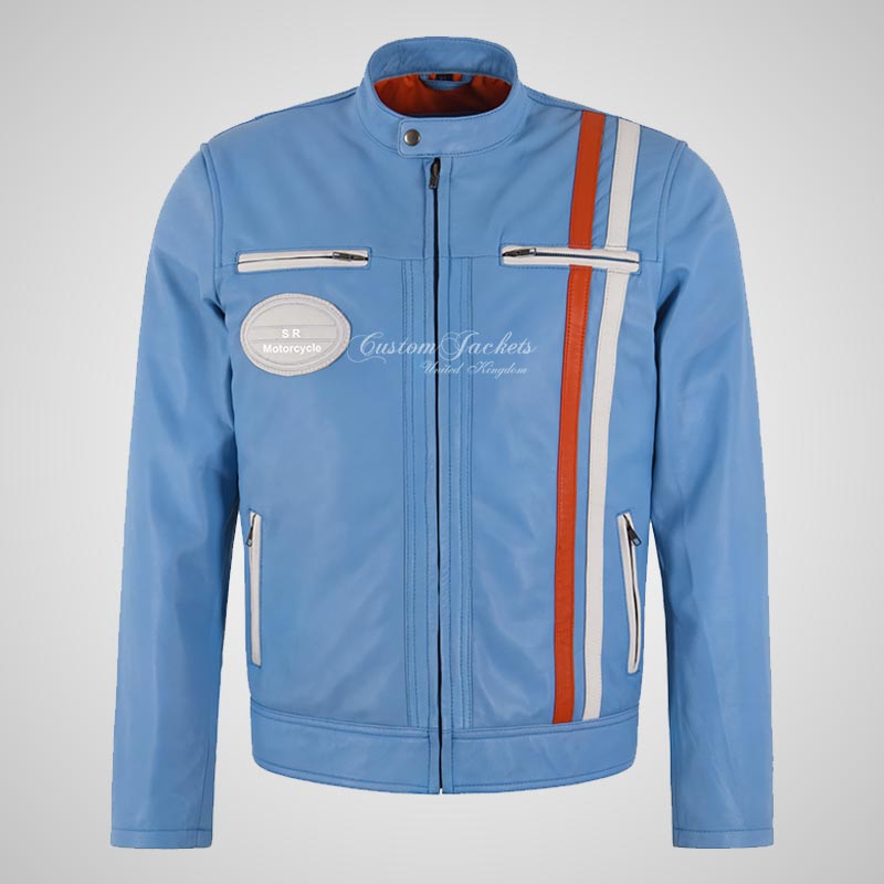 SMART RANGE Men's Biker Leather Jacket Fashion Jacket