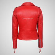 BRANDO Style Ladies Biker Leather Jacket Moto Leather Jacket