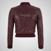 GARRINGTON Women Short Leather Bomber Jacket