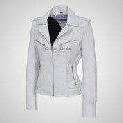 BLAZE Leather Biker Leather Jacket For Women Soft Lambskin Leather