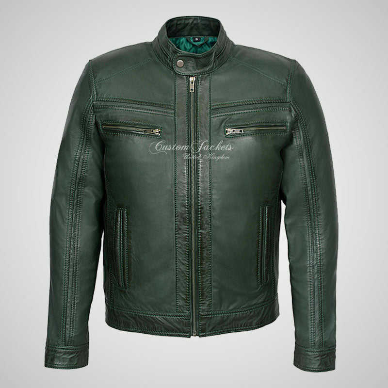 RYE Biker Leather Jacket For Mens Soft Leather Casual Fashion Jacket