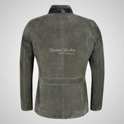 TURIN Nubuck Leather Blouson Leather Jacket For Mens Cow Nubuck Leather