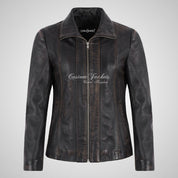 AMABEL Women's Leather Jacket Leather Blouson Jacket