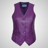 ELEANOR Ladies Leather Waistcoat Formal Party Leather Vest