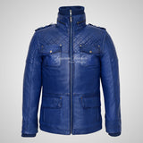 BRISTOL Double Collar Leather Safari Coat Lambskin Napa Leather