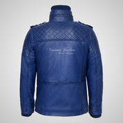 BRISTOL Double Collar Leather Safari Coat Lambskin Napa Leather