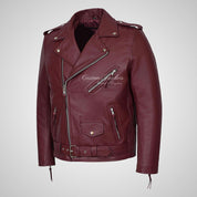 MARLON BRANDO Mens Biker Leather Jacket Moto Leather Jacket