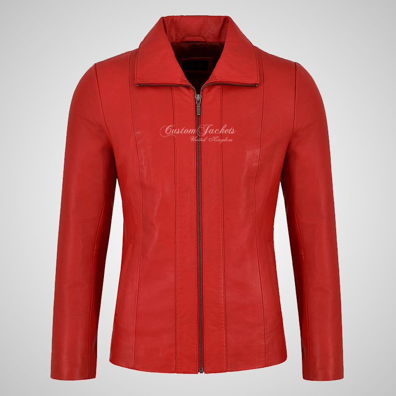 AMABEL Ladies Leather Jacket Soft Leather Blouson Jacket