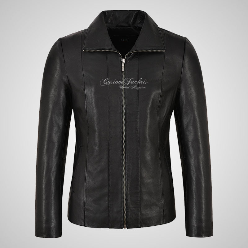 AMABEL Ladies Leather Jacket Soft Leather Blouson Jacket