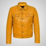 WEST Trucker Leather Jacket Denim Style Shirt Jacket
