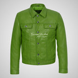 WEST Trucker Leather Jacket Denim Style Shirt Jacket