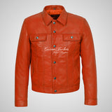WEST Trucker Leather Jacket Denim Style Shirt Jacket