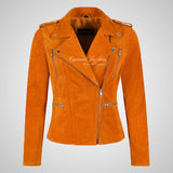 ZUZANA Women's Suede Biker Jacket