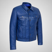 WEST Trucker Leather Jacket Denim Style Shirt Jacket