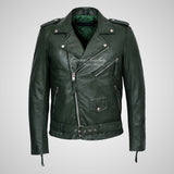 MARLON BRANDO Style Mens Biker Leather Jacket Casual Fashion Jacket