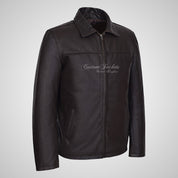 OLD GLORY Men's Cow Leather Jacket Classic Leather Blouson Jacket