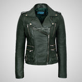 CATWALK Ladies Leather Biker Jacket Soft Lambskin Leather