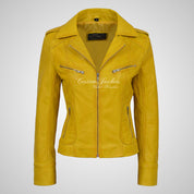 BLAZE Leather Biker Leather Jacket For Women Soft Lambskin Leather