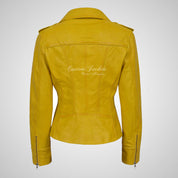 BLAZE Leather Biker Leather Jacket For Women Soft Lambskin Leather