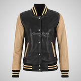 ROX Womens Vintage Varsity Leather Jacket