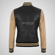 ROX Womens Vintage Varsity Leather Jacket