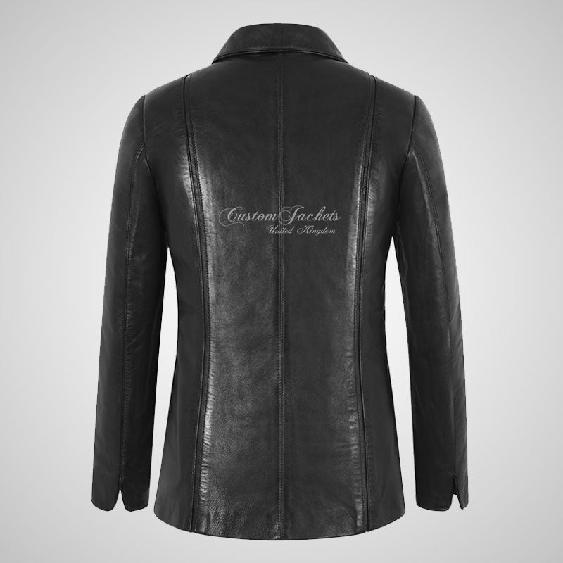 ALLEGRA Ladies Black Leather Jacket Soft Real Leather