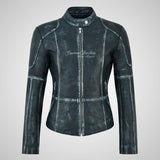 SERAPHINA Ladies Leather Biker Style Jacket