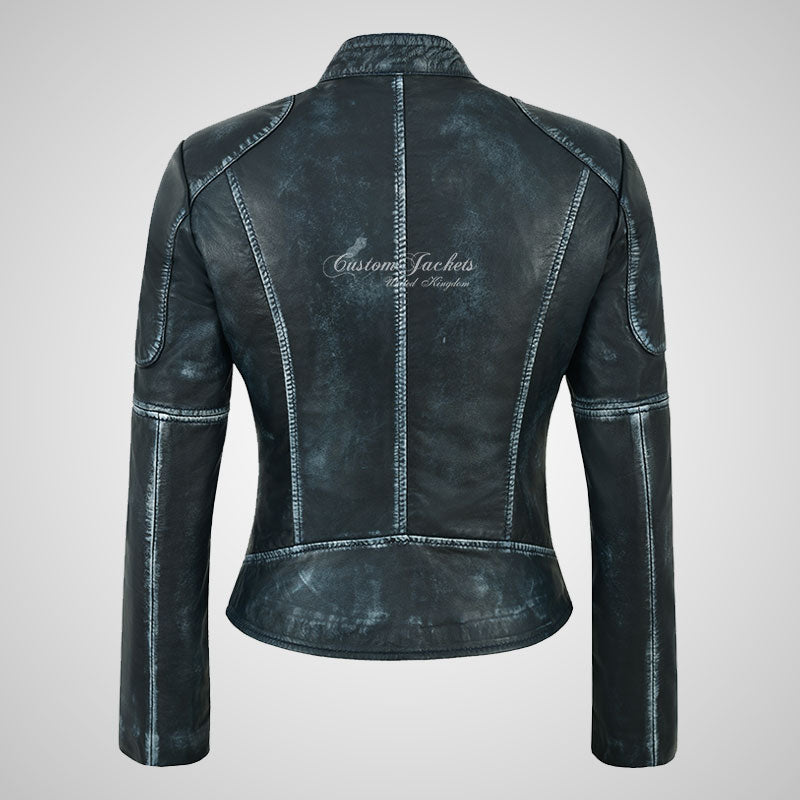 SERAPHINA Ladies Leather Biker Style Jacket