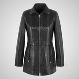 CHAMBRIA Ladies Mid Length Leather Jacket Black
