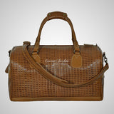 Croc Print Leather Travel Bag Leather Weekend Holdall Bag